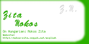 zita mokos business card